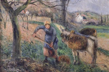 paysage avec un âne Camille Pissarro Peinture à l'huile